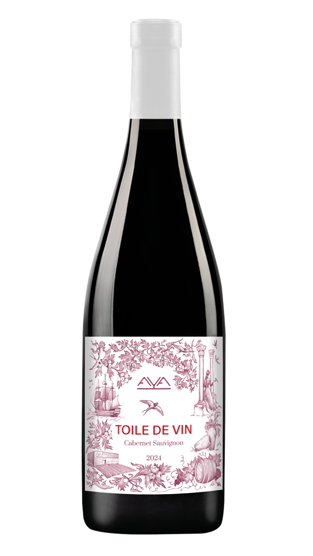 Toile de vin cabernet sauvignon